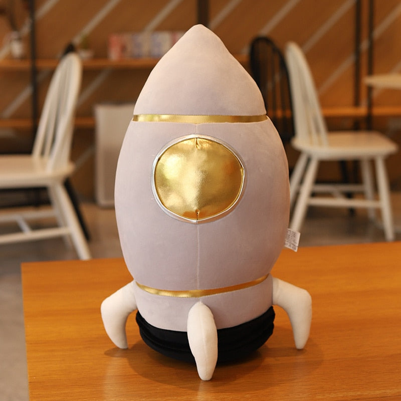 Astronaut and Spaceship Plush - 60cm(23.6"), Grey Rocket Plush