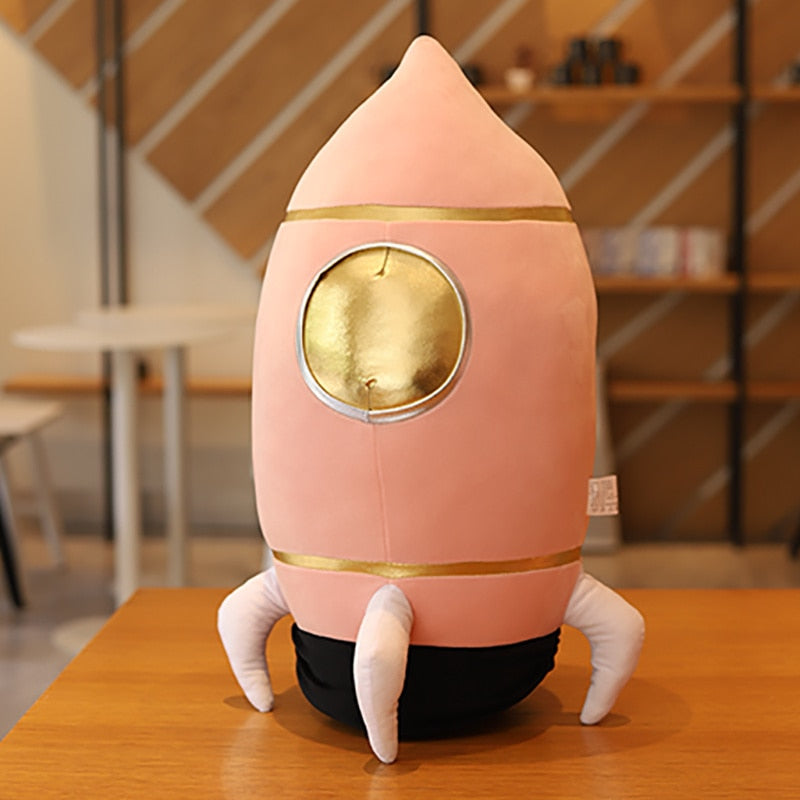 Astronaut and Spaceship Plush - 60cm(23.6"), Pink Rocket Plush