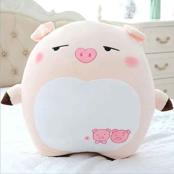 cream unamazed eyes pig stuffed animal