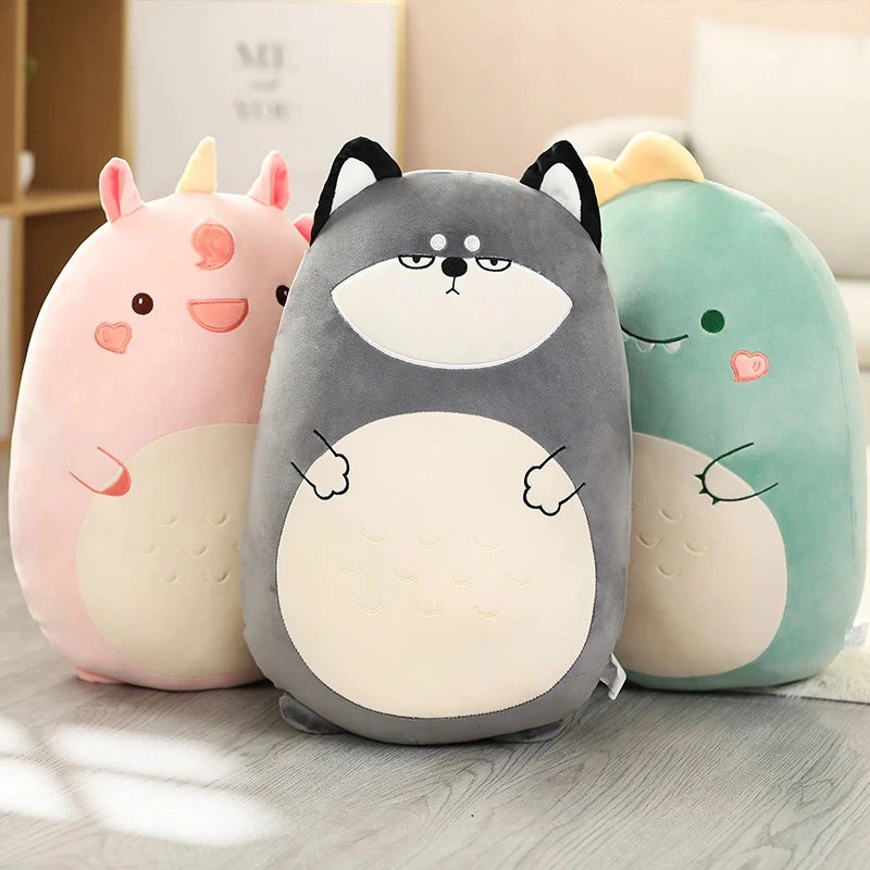 dinosaur unicorn and husky kawaii squishmallows