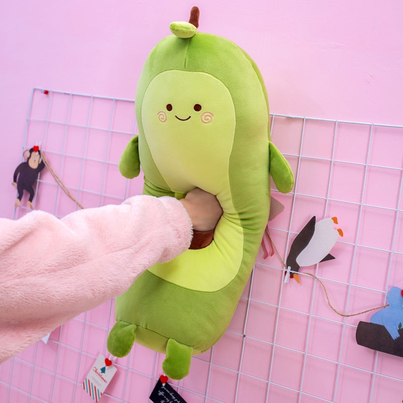 Hitting a Giant Avocado Plush
