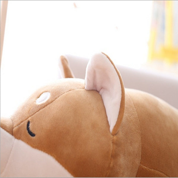 close up of giant shiba inu plush ears