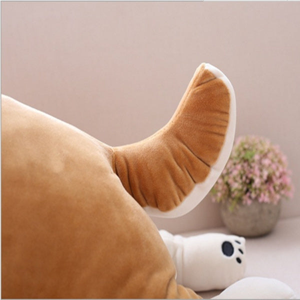 close up of giant shiba inu plush tail