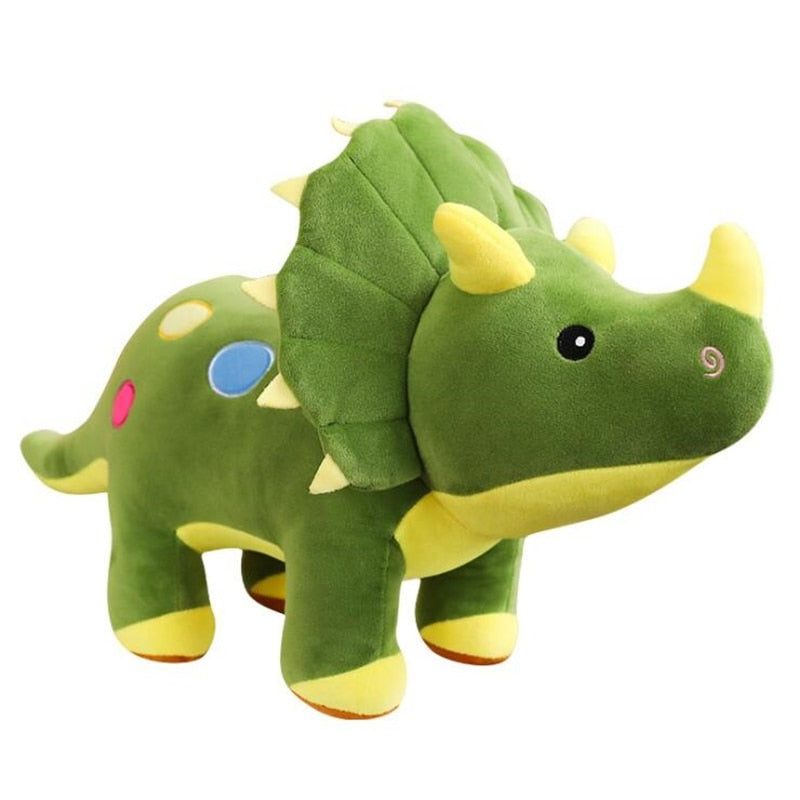 Giant Triceratops Dinosaur Plush - 60 cm, Green