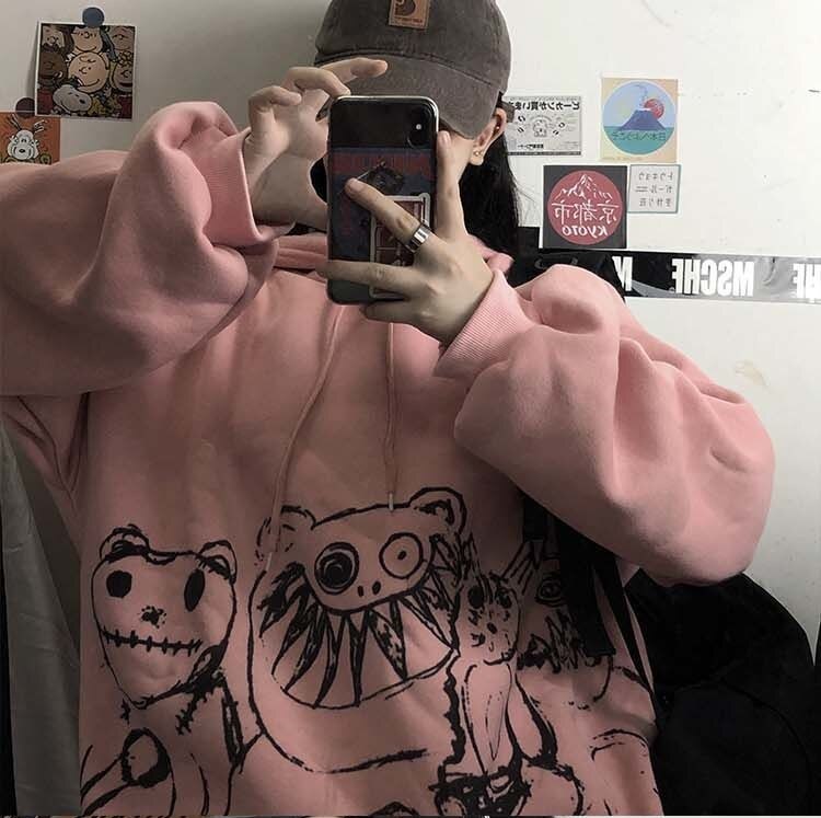 Kawaii Anime Winter Women Hoodie - A11, S