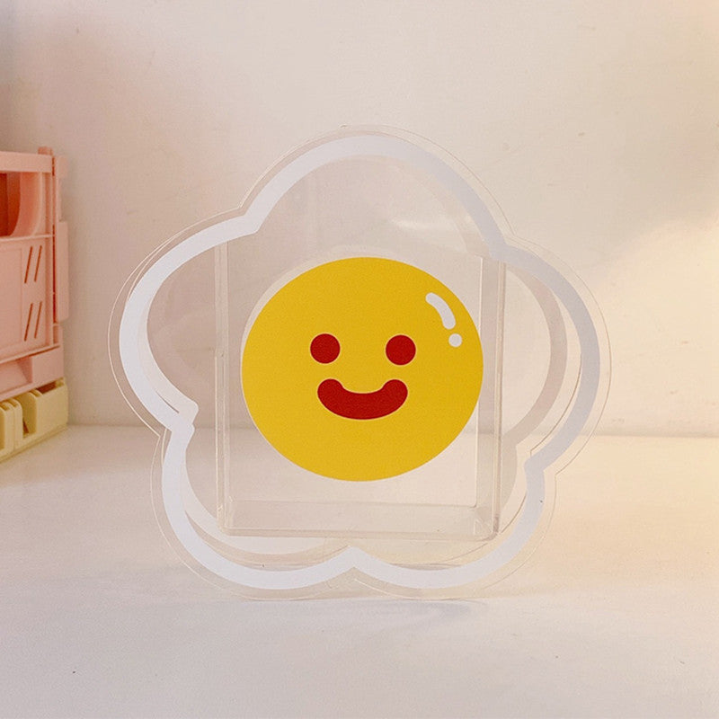 Kawaii Cartoon Transparent Pen Holder Desktop Organizer - F