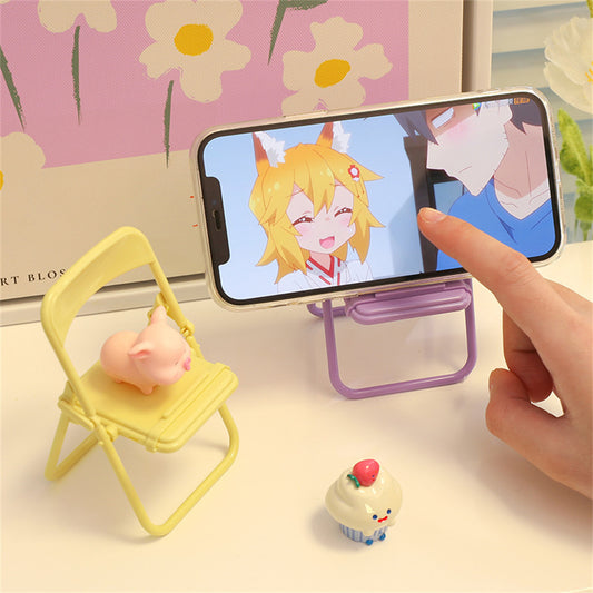 Kawaii Chair Desktop Display Stand Phone Holder Kawaii Chair Desktop Display Stand Phone Holder