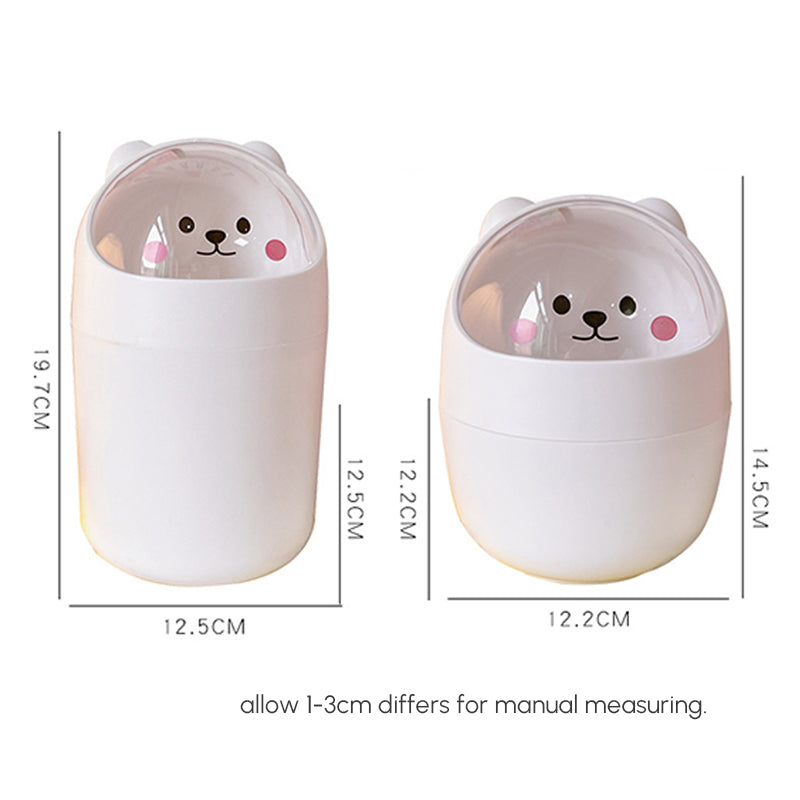 Kawaii Cute Bear Mini Desktop Trash Can Organizer