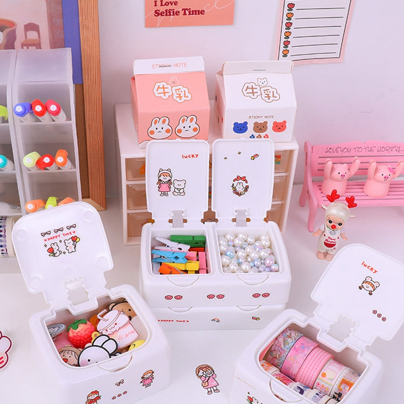 Kawaii Cute Button Desktop Storage Box