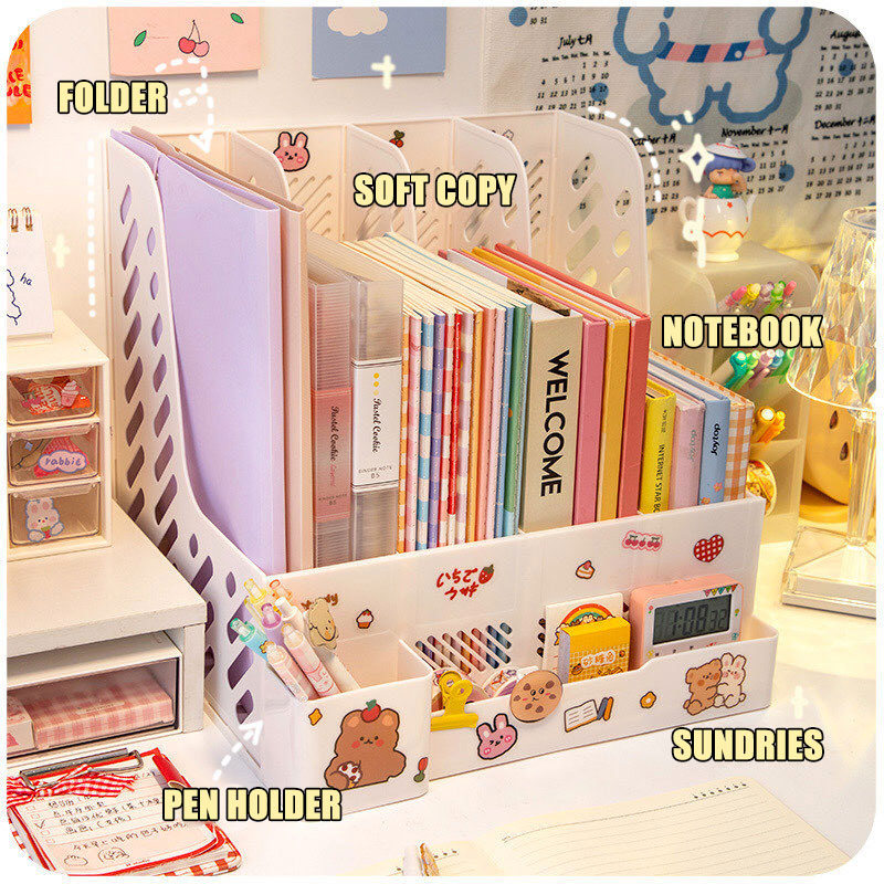Kawaii File Tray Desk Organizer