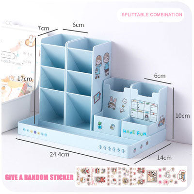 Kawaii File Tray Desk Organizer - Blue Organizer