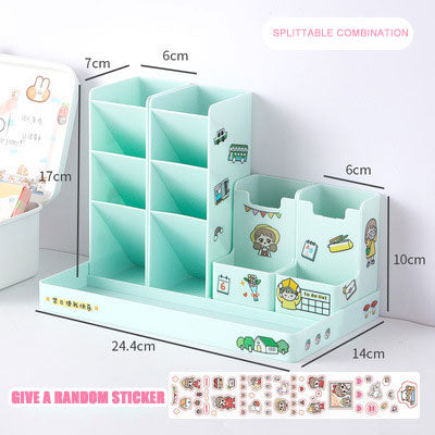 Kawaii File Tray Desk Organizer - Green Organizer