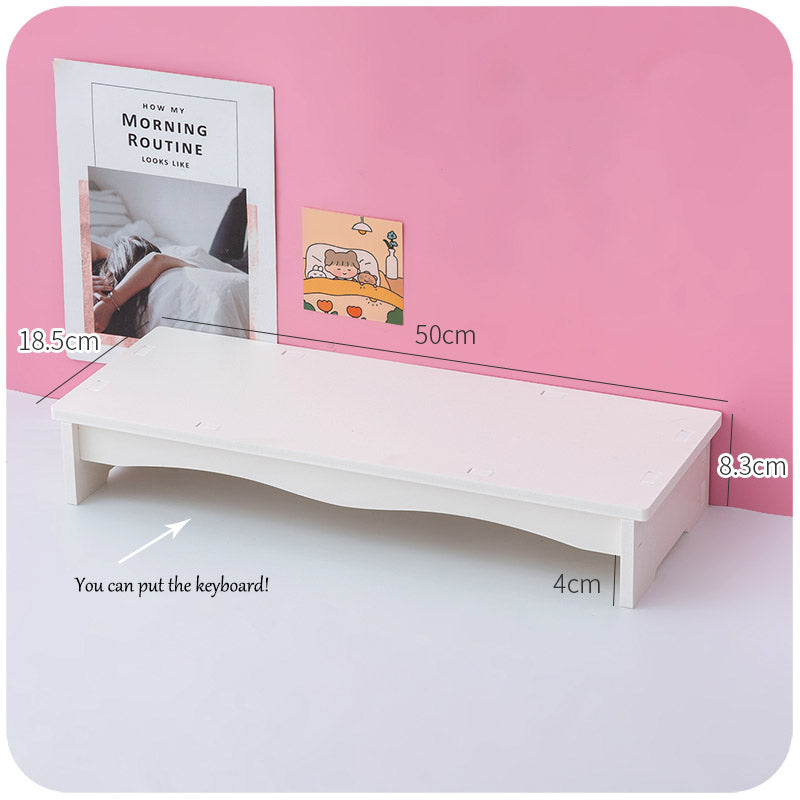 Kawaii Heart Design Desk Storage Rack Storage - White