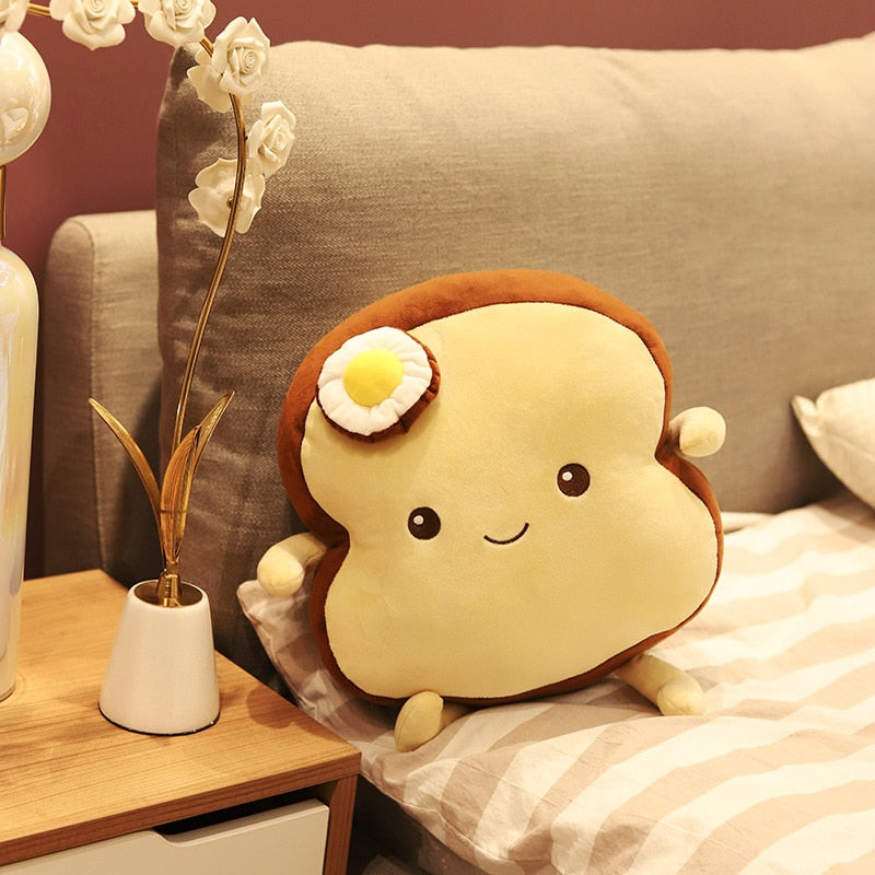 Kawaii Japanese Loaf Bread Plush - Large, Dark Brown