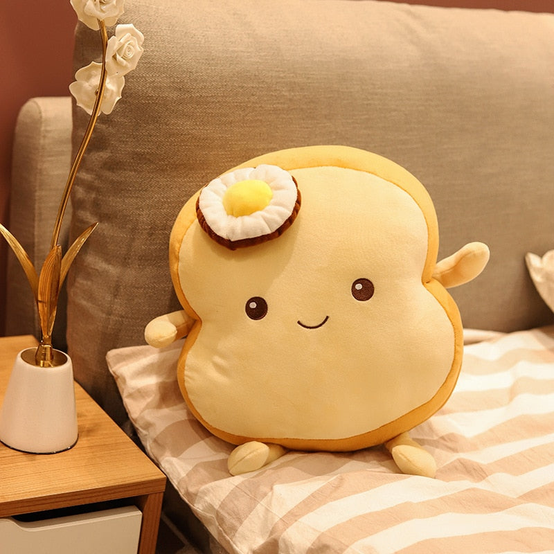 Kawaii Japanese Loaf Bread Plush - Large, Light Brown