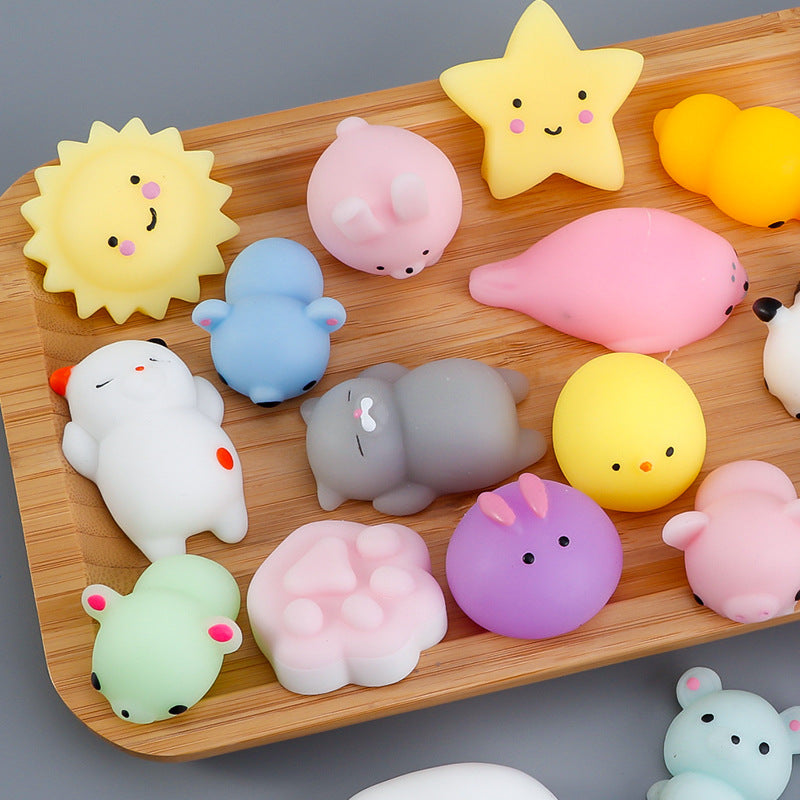 YIHONG 72 Pcs Kawaii Squishies, Mochi Squishy Toys for Kids Party Favors,  Mini Stress Relief Toys for Christmas Party Favors, Classroom Prizes
