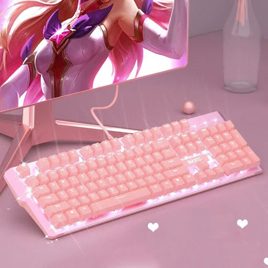 Kawaii Pink Backlit LED Keyboard Kawaii Pink Backlit LED Keyboard
