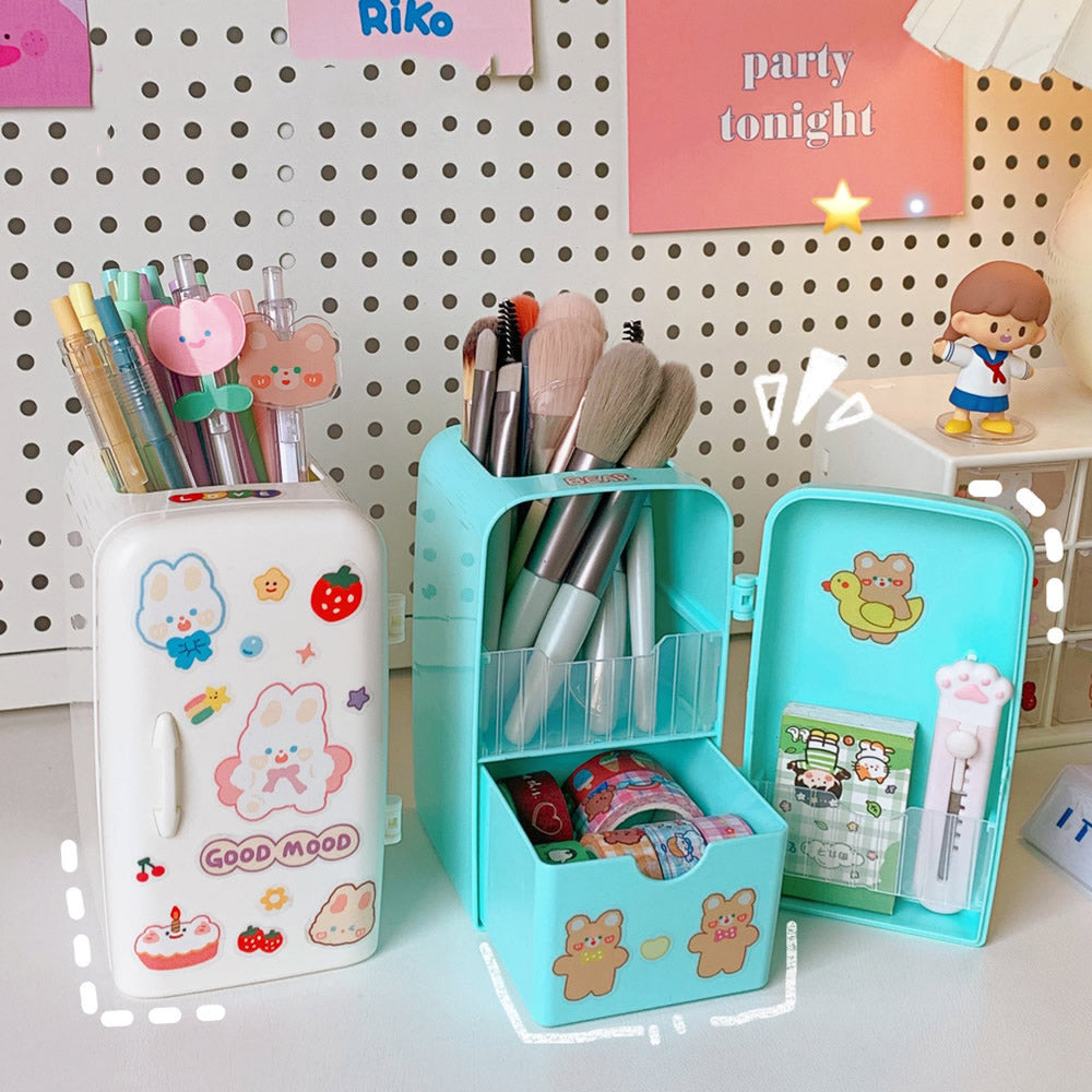 Kawaii Refrigerator Design Desktop Organizer
