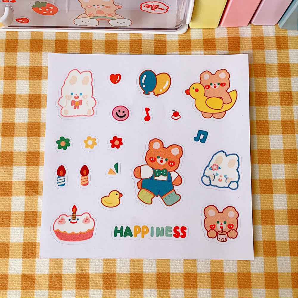 Kawaii Refrigerator Design Desktop Organizer - Sticker Happiness
