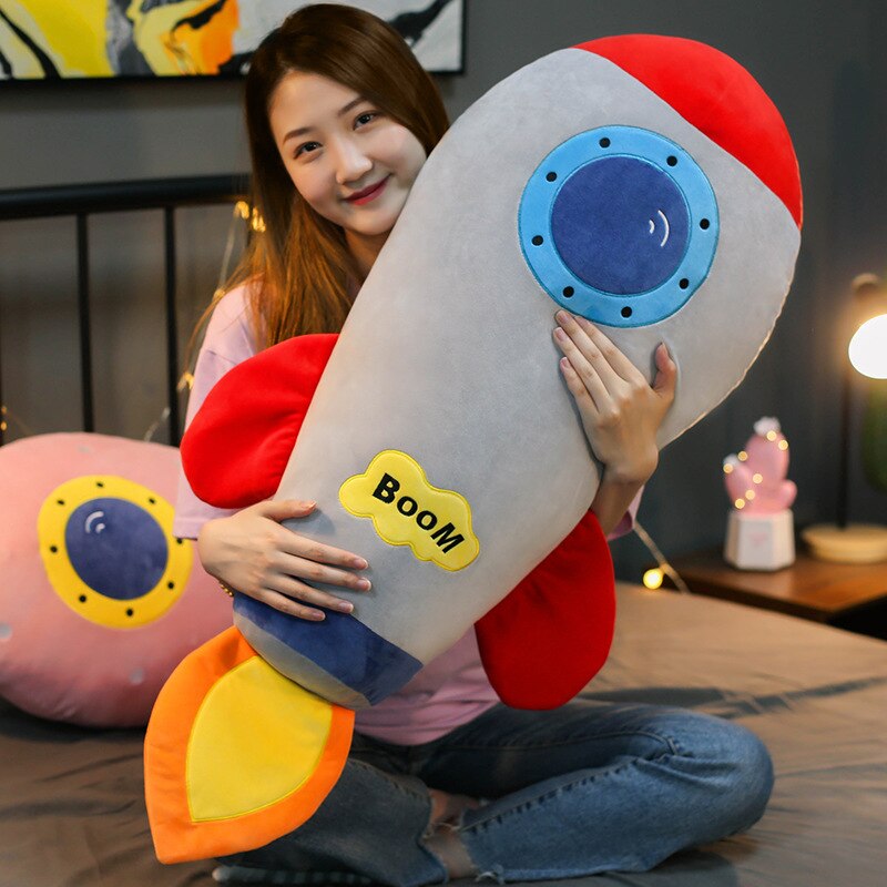 Kawaii Rocket Plush - 110cm(43.3), Gray Rocket Plush