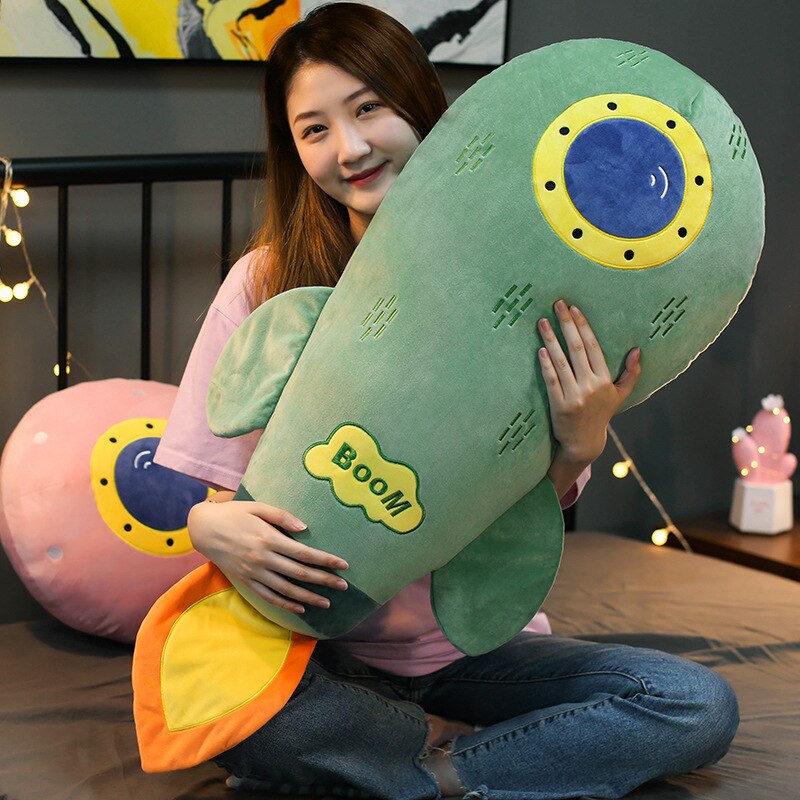 Kawaii Rocket Plush - 110cm(43.3), Green Rocket Plush
