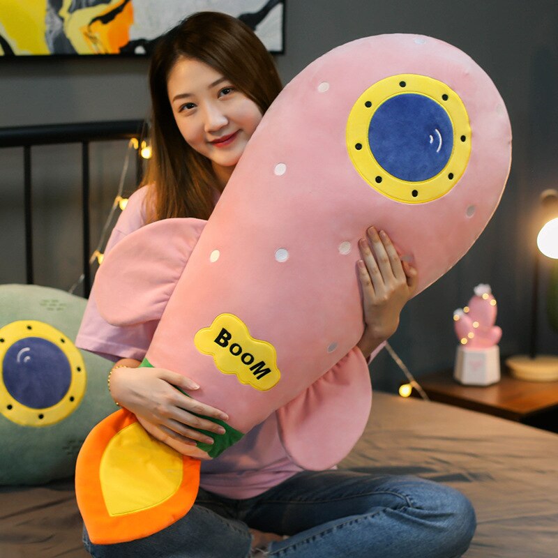 Kawaii Rocket Plush - 110cm(43.3), Pink Rocket Plush