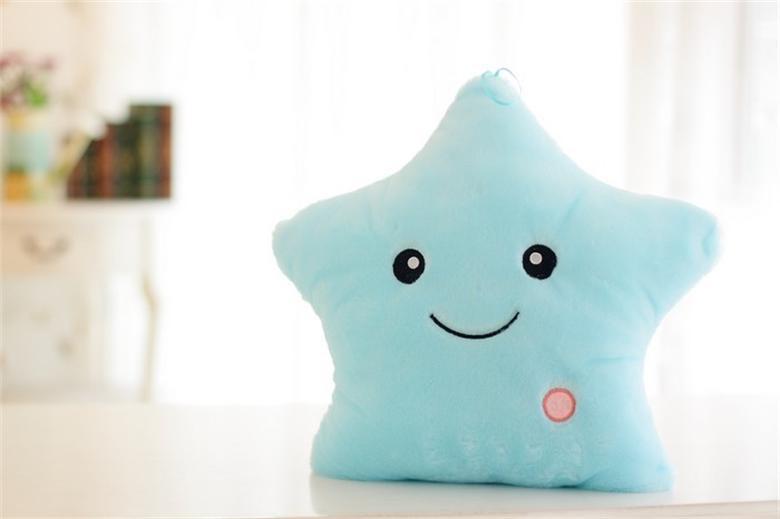 sky blue star plush