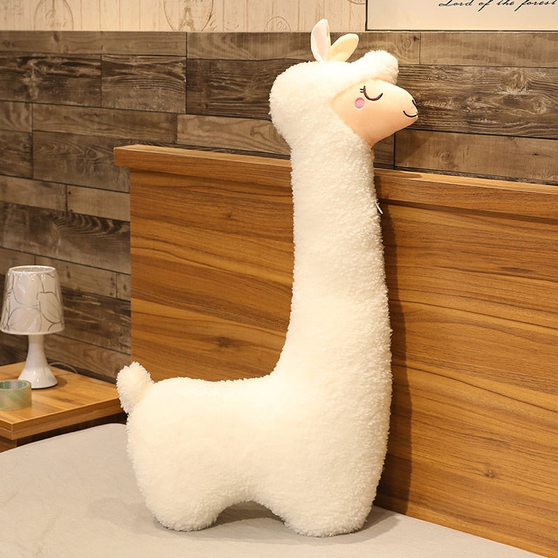 Cute Alpaca Plush Toy - 75cm, White pillow