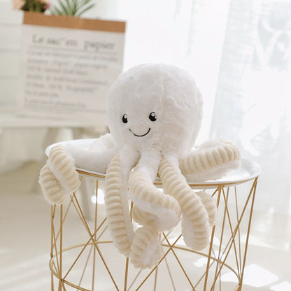 Cute Octopus Plush Toy - 40cm, White