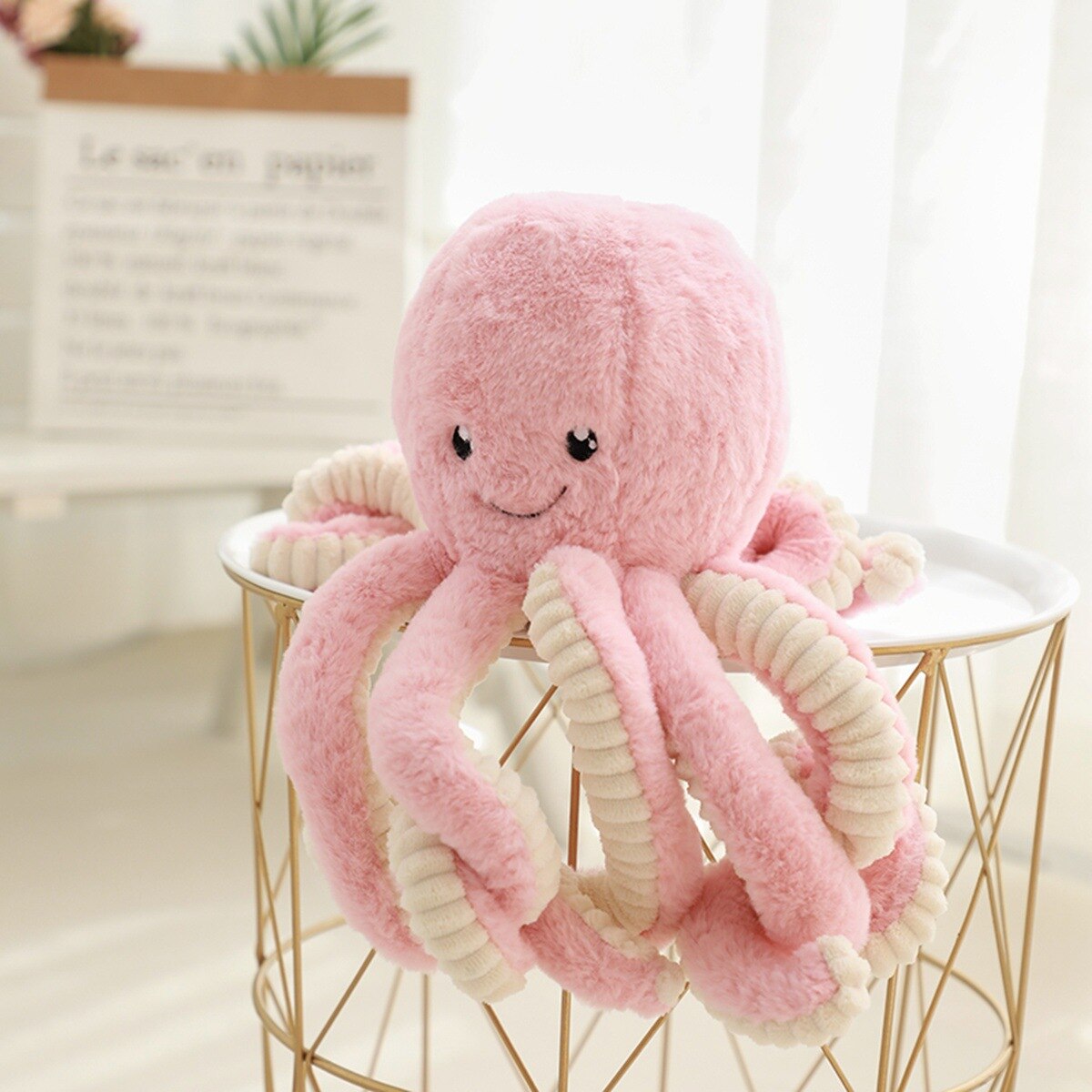 Cute Octopus Plush Toy - 60cm, Pink