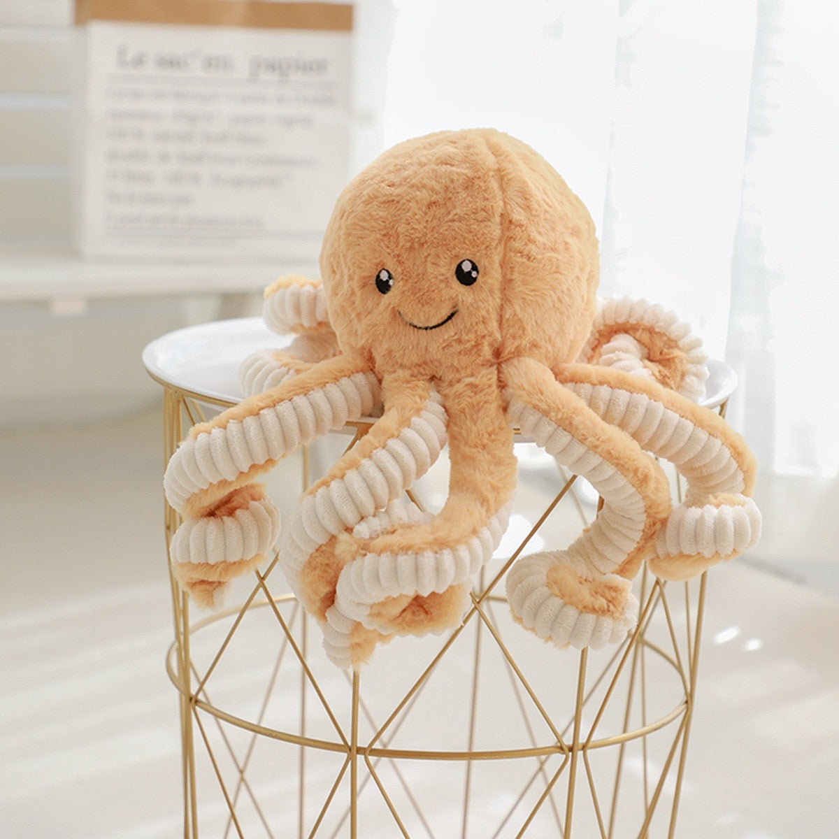 Cute Octopus Plush Toy - 60cm, Yellow