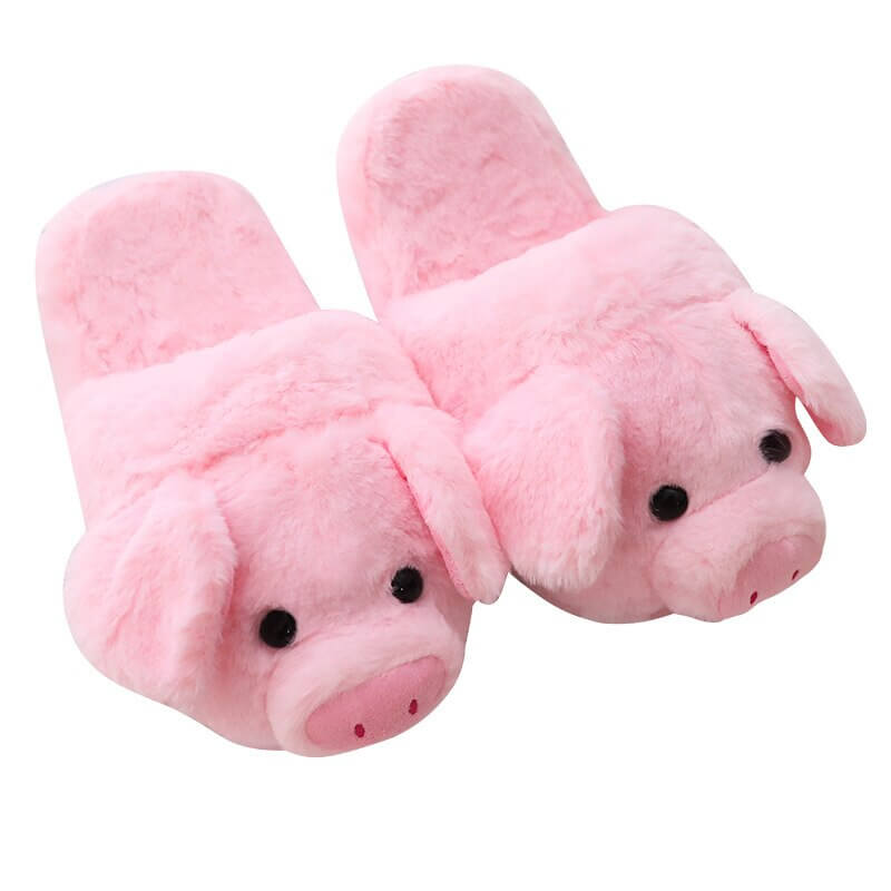 skat snave bekræfte Cute Pig Plush Slippers – Kawaii Merchandise