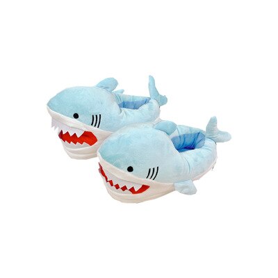Cute Shark Slippers - WD38 Blue, 10