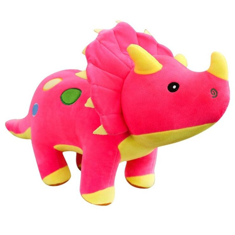 Giant Triceratops Dinosaur Plush - 60 cm, Pink