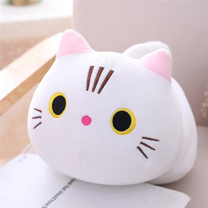 kawaii Cat Plush Pillow - 25cm, white01