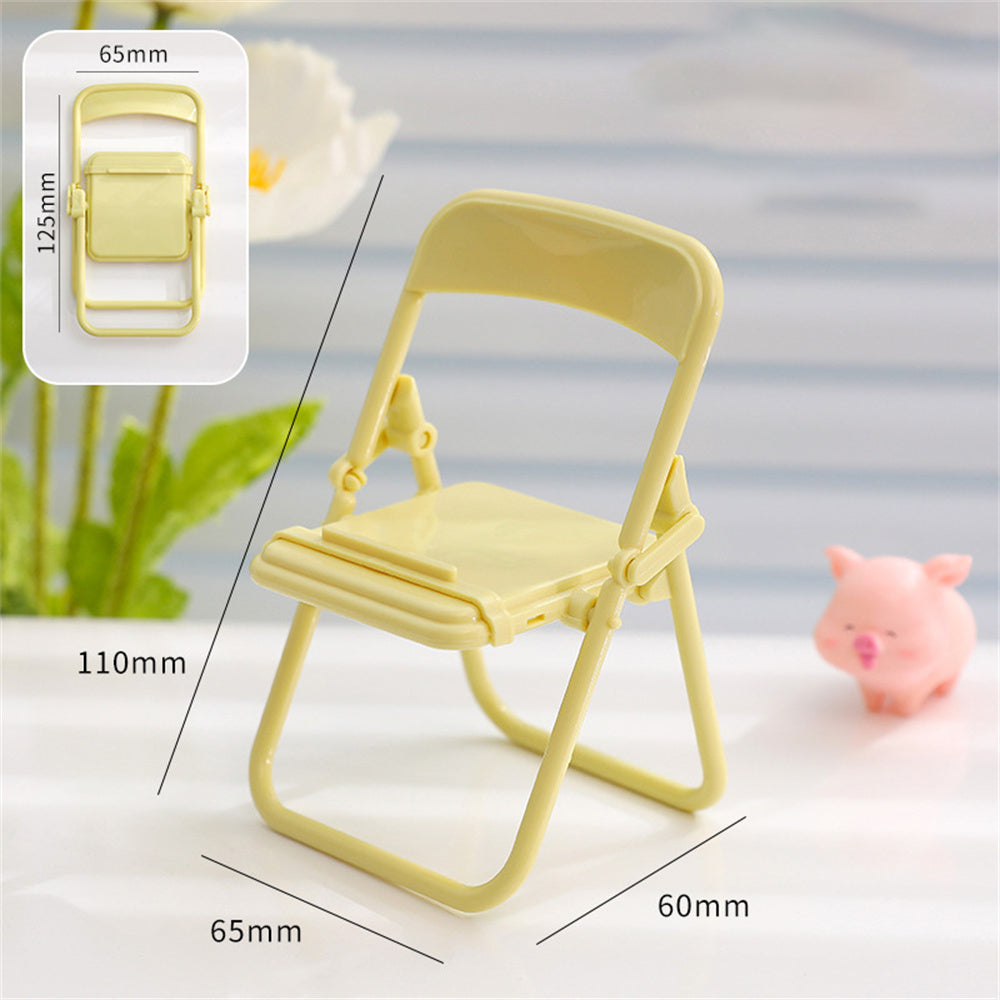 Kawaii Chair Desktop Display Stand Phone Holder - Yellow, United States