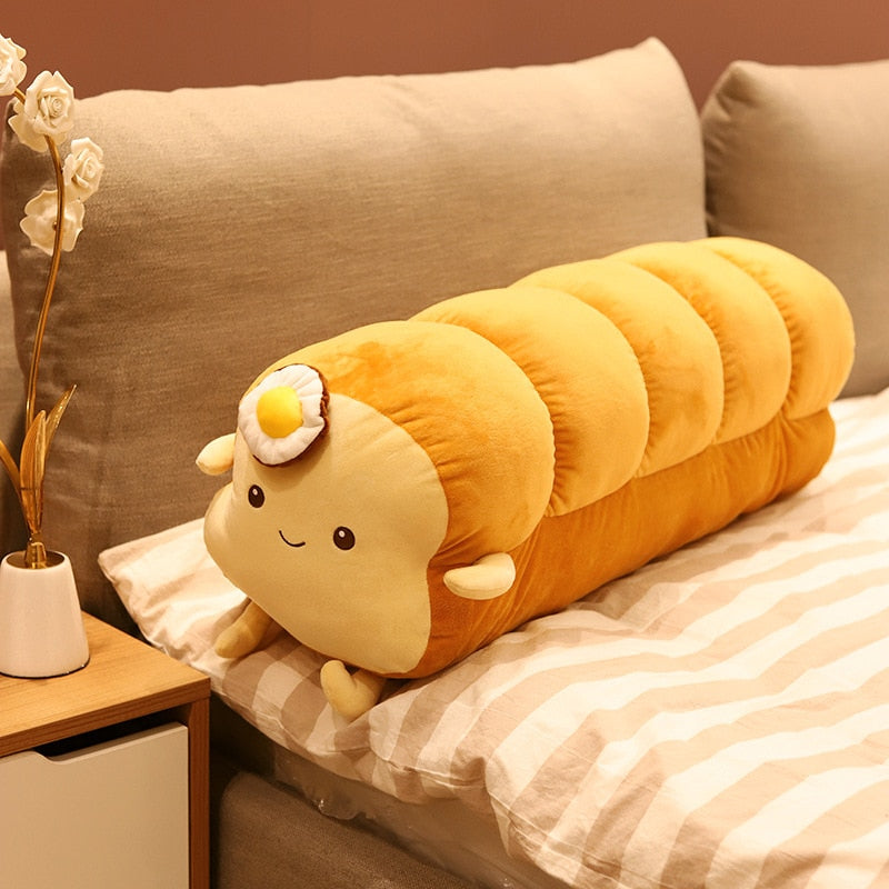 Kawaii Japanese Loaf Bread Plush - Large, Long Light Brown