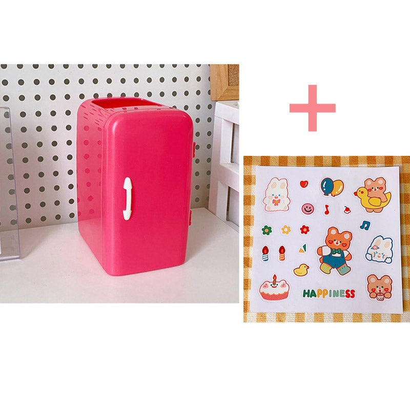 Kawaii Refrigerator Design Desktop Organizer - Rose Set