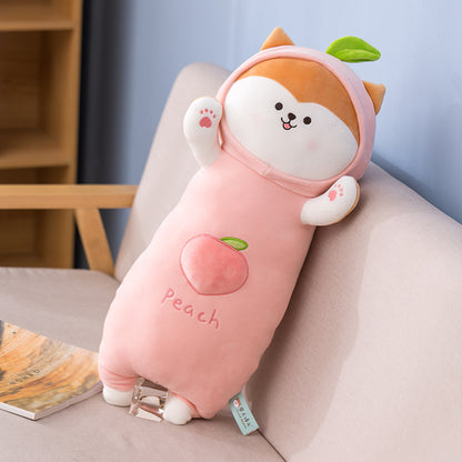 Kawaii Shiba Inu Long Pillow - Pink