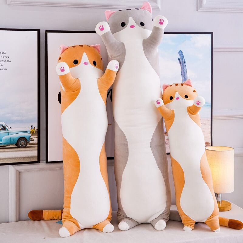 Cuddle up with this adorable long cat plush! ??