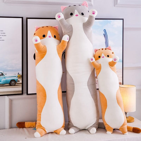 Cuddle up with this adorable long cat plush! ??