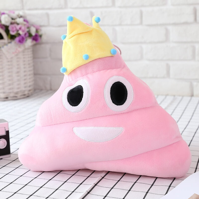 King Pink Poop Emoji Plush