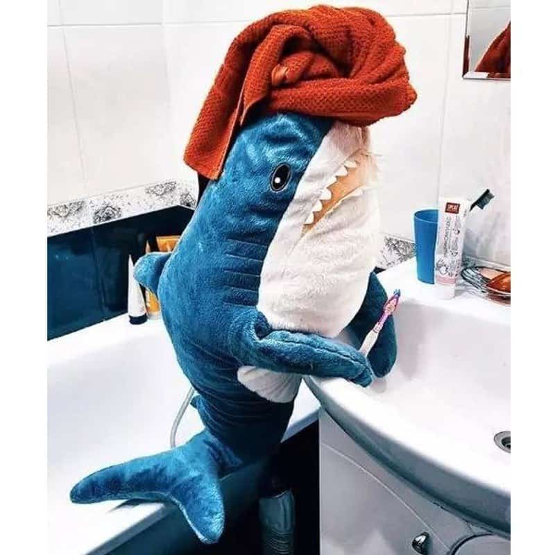 Unleash your inner predator with this shark plush.