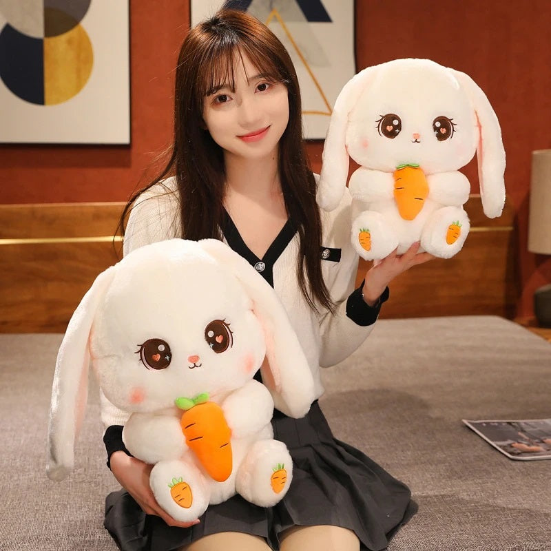 Woman holding a Kawaii Rabbit Plushies