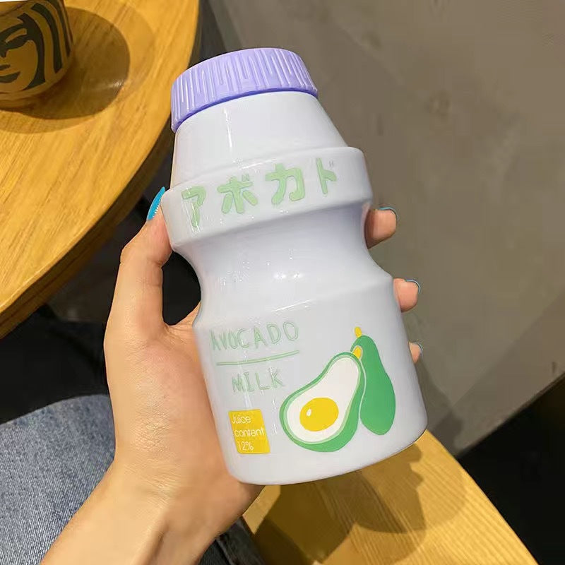 Yakult Yogurt Style! Fruity Milk Drink Bottle - Avocado - C