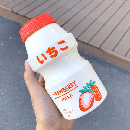 Yakult Yogurt Style! Fruity Milk Drink Bottle - Strawberry - B