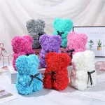 Artificial Rose Flower Teddy Bear