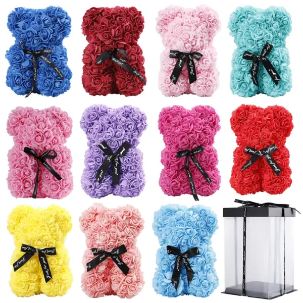 artificial rose teddy bears