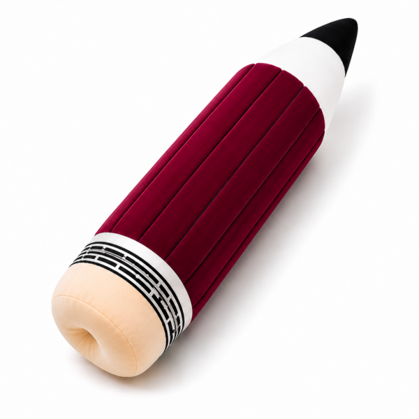 maroon pencil plush angled product shot