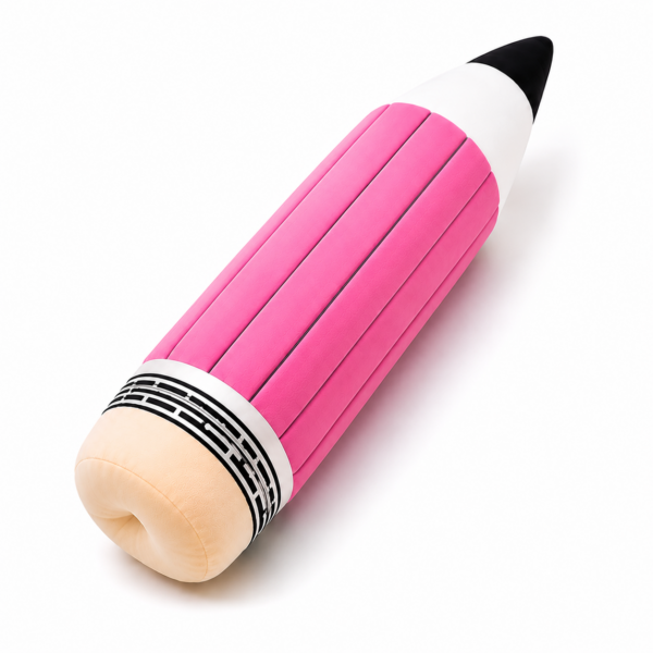 pink pencil plush angled product shot